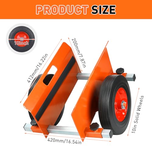 Heavy Duty Panel Dolly,Adjustable Drywall Cart - color: Orange