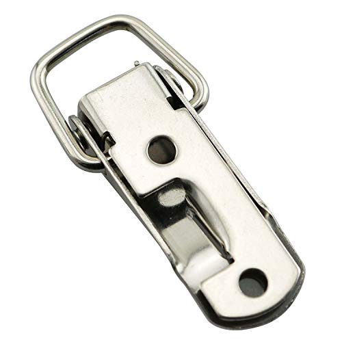 2pcs 58mm Spring Loaded Latch Catch Toggle Clamp Stainless Steel Duckbill Tensionlock Hasp for Cabinet Boxes Suitcase Safety Security Hardware Accessories