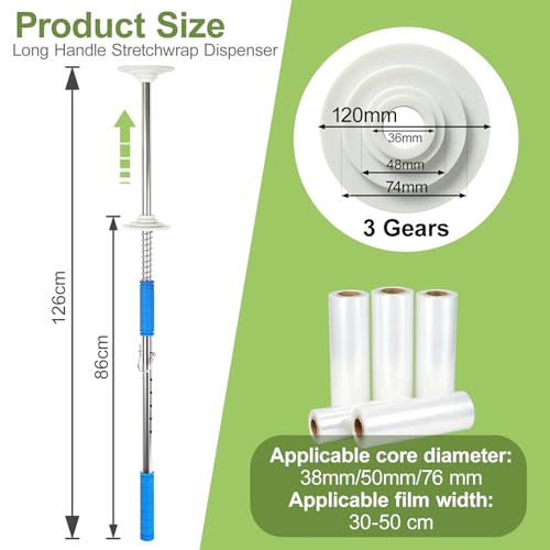 Stretch Film Dispenser Pole Holder, for Industrial Grade and Packaging - size: 1PC