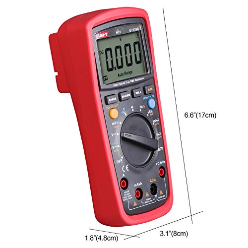 UNI-T Multimeter Kit UT139B, Volt Ohm Meter Capacitor Tester Frequency Meter True RMS Auto/Manual Ranging 4000 Counts - size: UT139B