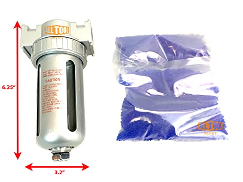 1/2" NPT Mid Flow Compressed Air In Line Filter Desiccant Dryer Moisture Water Separator - color: 105 Cfm, 150 Psi (Mid Flow), size: 1/2" NPT