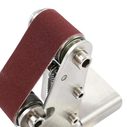 Mini Belt Sander, 7 Adjustable Speed Electric Knife Sharpener, Bench Grinder Sanding Machine, DIY Polishing Grinding Tool Table Polisher Buffer Handcraft System for Wood Metal Working Jewelry