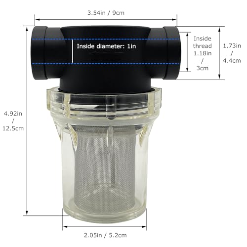 Female NPT in-Line Strainer with Stainless Steel Filter Screen (1 inch 40 mesh) - size: 1 inch 40 mesh