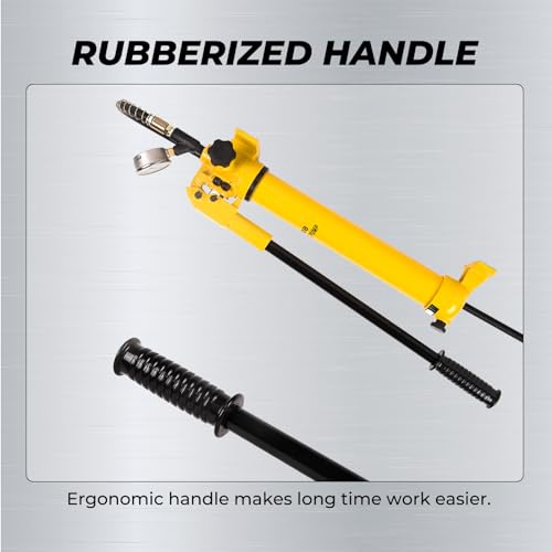 900cc Hydraulic Hand Pump 10000Psi Single Acting Manual Hydraulic Lifting Pump CP-700B Hydraulic Lifting Pump with Pressure Guage - color: CP-700B, Steel Hand Pump
