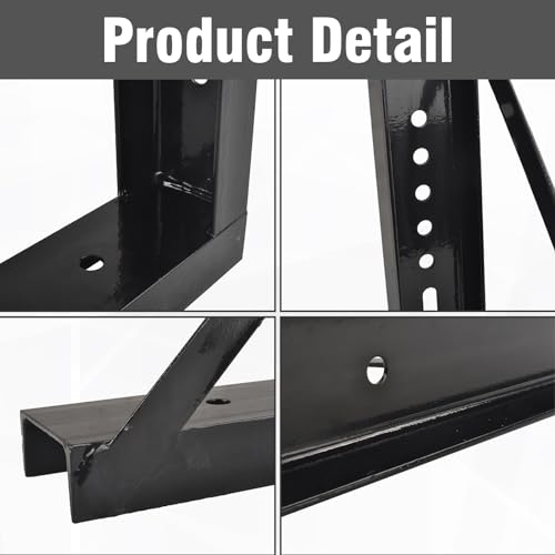 3 PCS 18 x 18 Inch Black Welded Structural Steel Mounting Brackets - size: 18"x18" Welded-3PCS