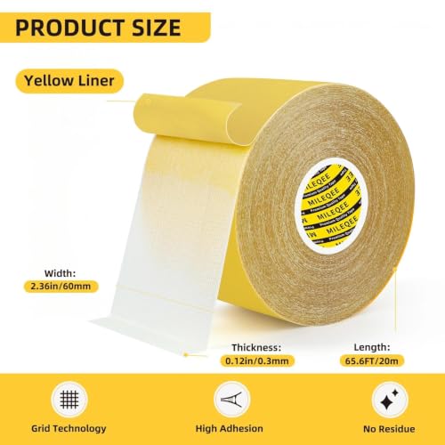 High Tack Double Sided Tape Heavy Duty Grid Mesh Stick,2.4" x 66FT - size: 1 Pack, 2.4" x 66FT