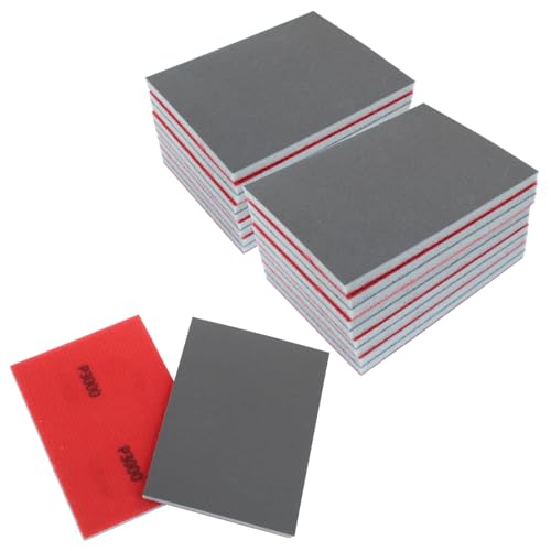 3000 Grit Sanding Sponge, 4" x 3", 20Pcs - style: 3000 Grit