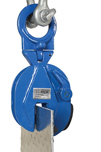 Vestil EPC-20 Steel Vertical Plate Clamp 2,000 Lb. Capacity Blue