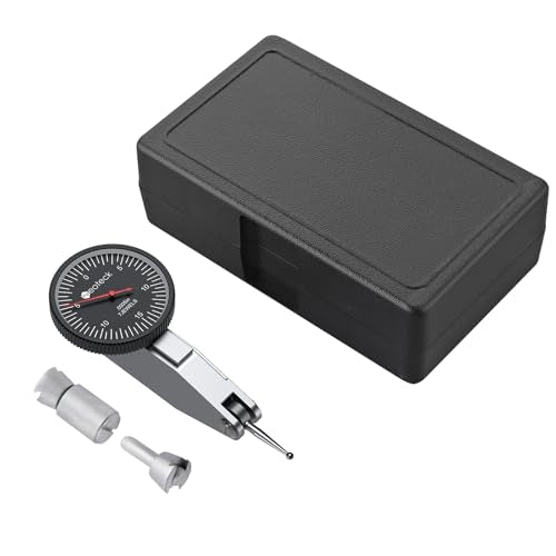 Neoteck 0-0.03"/0.0005" Dial Test Indicator with Storage Case,Brass Body - color: Black