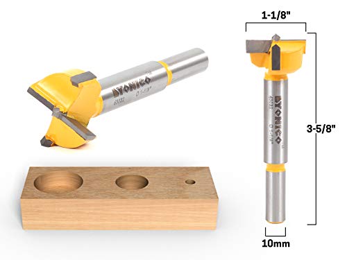 YONICO 43032C 1-1/8-Inch Diameter Carbide Forstner Drill Bit 10mm Shank - style: 1-1/8" Diameter