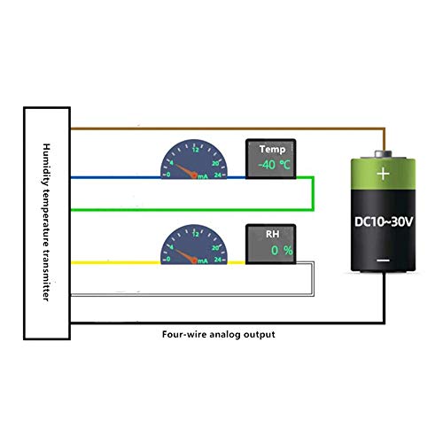 Taidacent Temperature and Humidity Transmitter Sensor RS485 Modbus RTU 4-20mA 0-10V 0-5V Analog Air Mositure Probe Monitor Wall Mounted Industrial Agricultural Greenhouse (0-10V) - style: 0-10V