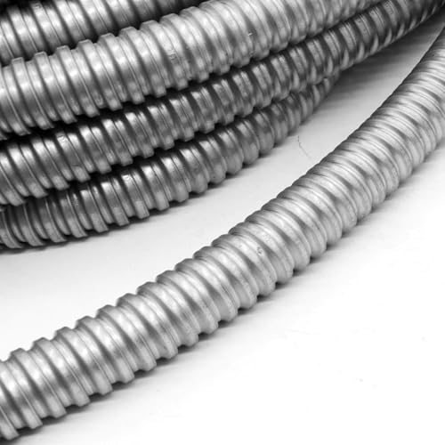 1 inch x 25ft Flexible Electrical Conduit, Iron Galvanized Access Line Conduit, for Manage and Protect Home and Industrial Wires - size: 1-25ft