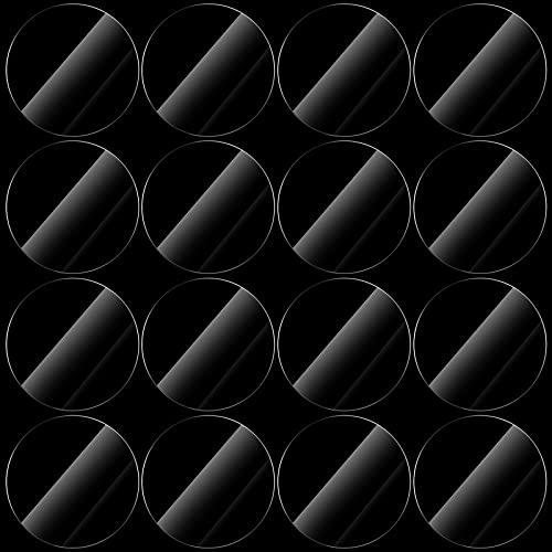 16 Pcs Clear Acrylic Circle Blanks, 4 Inch/ 10.16 cm, Clear - color: Clear, size: 4 Inch