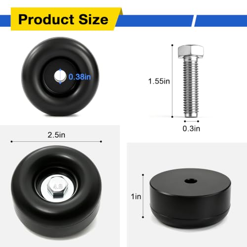 4PCS Air Compressor Rubber Feet, 2.5" Anti-Vibration Rubber Bump Stops