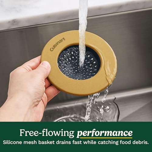 Cuisinart Stainless Steel Kitchen Sink Drain Strainer, 2-Pack, 4.35" - color: Gold