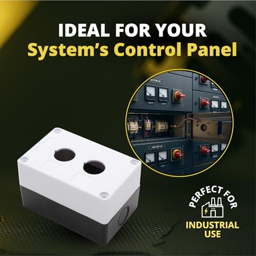 Push Button Switch Control Station Box 22mm Single Push Button Hole Dustproof and Waterproof 1NO or 1NC Abs Material/JL-BX1 Model - 1 Pack - size: 1 Pack, style: Double Push Button Hole JL-BX2