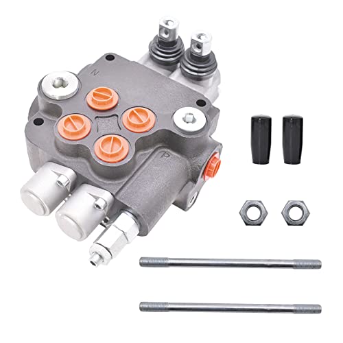 kimllier 2 Spool Hydraulic Directional Control Valve 21GPM 3600PSI - size: 2 Spool 21 GPM, style: SAE