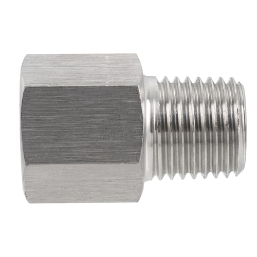 304 Stainless Steel Pressure Gauge Adapter 1/2" FNPT x M14*1.5 Male 1pc - size: 1/2" NPT Female x M14*1.5 Male