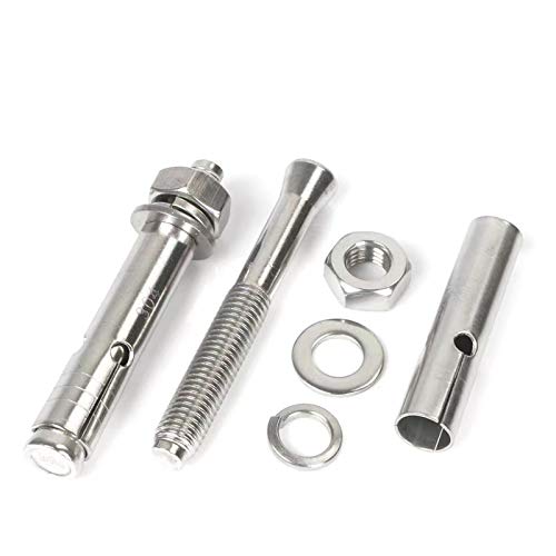 5 Pcs M6 x 70mm 304 Stainless Steel Expansion Bolt External Hex Expansion Screw Bolt Sleeve Anchor,Pool-Safety-Cover Expansion Bolts,for Concrete - size: M6x70mm