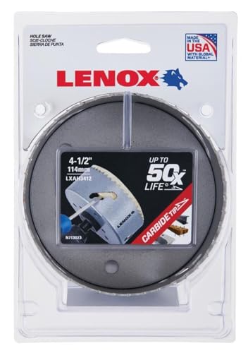 Lenox Hole Saw Carbide Tipped 4 1/2In 114Mm - style: 4 1/2-Inch (114 mm)