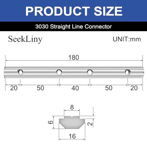 24pcs3030 Straight Connector Joint Plate Corner Bracket Silver - color: Silver, size: 30-Connector Bar