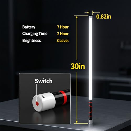 30" Flexible LED Work Light, Rechargeable Bendable Mechanic Light
