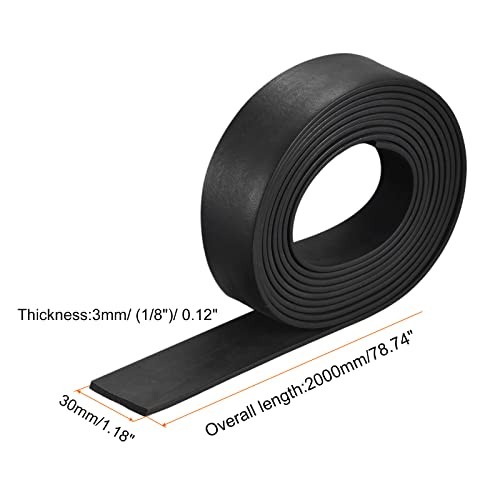 uxcell EPDM Rubber Foam Sheet Strips 1/8" T x 1.18" W x 78.74" L, Neoprene Rubber Sheet Rolls for DIY Gasket, Sealing Padding, Reduce Vibration Mat - size: 1/8"T x 1.18"W x 78.74"L
