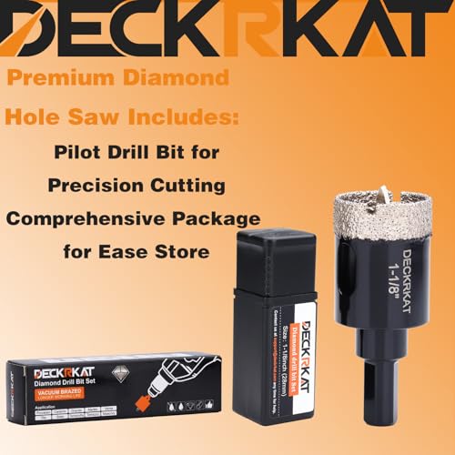 1-1/8 Inch Diamond Hole-Saw Bits with Pilot Drill Bit - 2pc 1-1/8" Diamond Tipped Tile Hole Saws with Guiding Bit Accurate Drilling for Porcelain Tile Ceramic Pottery Granite Stone Glass Bottles 28mm - size: 1-1/8”