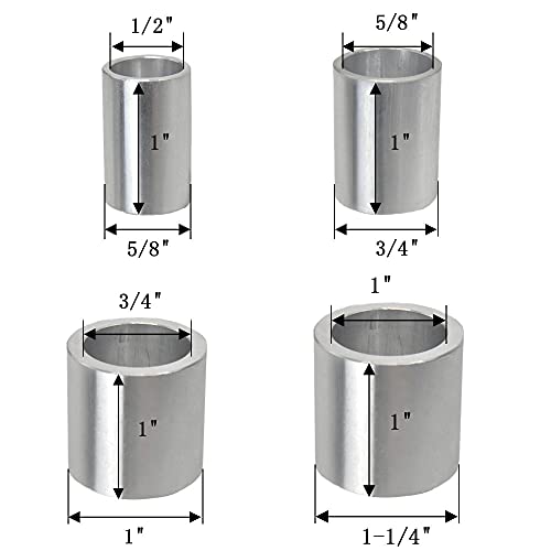 Aluminum Bench Grinder Reducing Bushing Arbor Adapter Set, 1" Thick, 4 Kits - style: 1" Thick-4 Piece