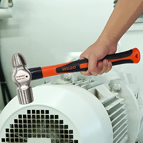 WEDO 2PCS Ball Pein Hammer Set,0.8lb+1lb(340g+450g),Stainless Steel Ball Peen Hammer Set With Fiberglass Handle,Die-forged,Shock-resistant,Corrosion Resistant - size: 0.8lb+1lb(340g+450g)