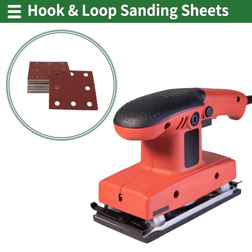 50 Pcs Rectangle Sandpaper 8 Hole 1000 Grit Hook and Loop Sanding Sheets Universal for Automotive Refinishing Woodworking 115x110mm Aluminum Oxide Red - size: 1000 Grit