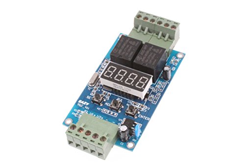 NOYITO 30-Step Programmable Time Relay Control Board Multi-Segment Setting ON Off Switch Multi-Group Timing 2-Channel Control Board (12V) - size: 12V
