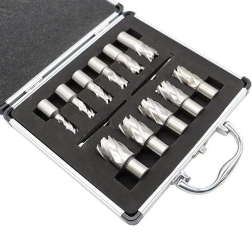 Nakkaa 13Pcs HSS Annular Cutter Set 7/16"-1-1/16", 1" Cut Depth