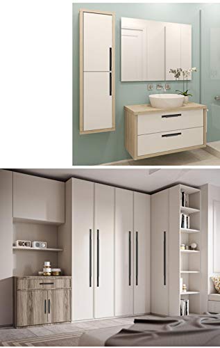 Kitchen Cabinet Pulls - Black Cabinet Handles - 5 Pack Long Cabinet Hardware for Drawers Dresser Furniture Pulls (2.5 inches Hole Center- 5.2 inches Length) - size: 2.5 inches Hole Center - 5.2 inches Length