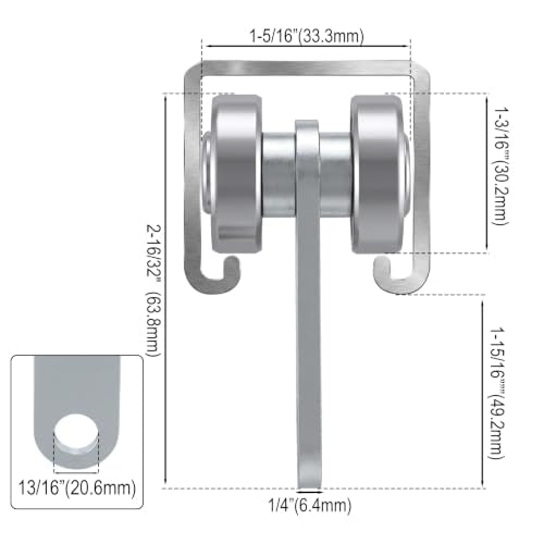 2 Wheels Trolley Assembly Rollers 4 Pack Two Bearing Metal Rollers