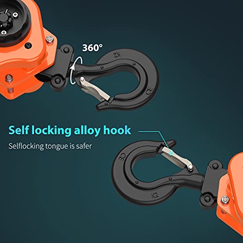Lever Chain Hoist, 3/4 Ton, G80 Grade Chain, 10ft Lifting - size: 1650lbs 10ft