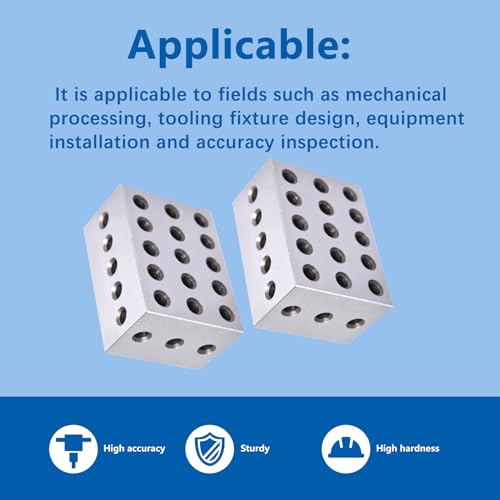 WFLNHB 2-3-4 Blocks Matched Pair 23 Holes 2 3 4 Accuracy Ground Machinist Set Up Blocks .0003 HRC 55-62 - size: 2" x 3" x 4", style: 23 Holes