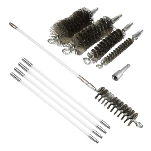 50 Inch Pipe Cleaning Brush Set with Stainless Steel Bristles