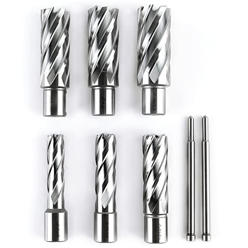 OSCARBIDE 8pc HSS Annular Cutter Set, 2" Cutting Depth,9/16" to 1-1/16"Dia