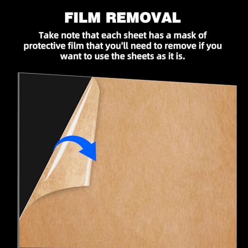 (10 Pack) 11" x 14" Clear Plexiglass Sheets 1/4 inch Thick (6mm) - size: 11" x 14" (10 pack), style: 6mm Thick (1/4")