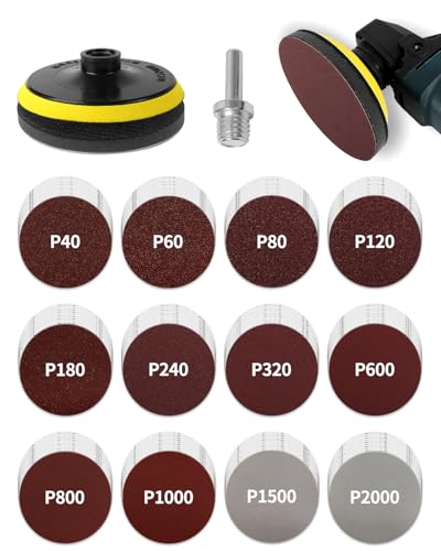 123PCS 4 Inch Angle Grinder Sanding Disc Attachments, 40-2000 Grit