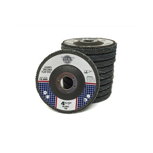 Benchmark Abrasives 4.5" x 7/8" Zirconia Type 29 Flap Discs, 80 Grit - style: 80 Grit | 100 Count