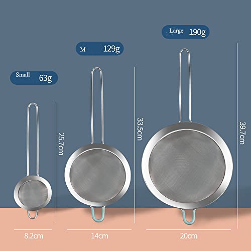 Fine Mesh Strainer with Handle Tea Sifter Stainless Steel Sieve - size: Small 3 inch