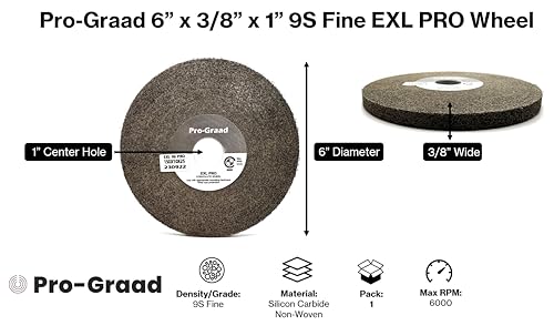 EXL PRO Deburring Wheel 6" x 3/8" x 1", 9S Fine, 94932 - style: 6" x 3/8" x 1"