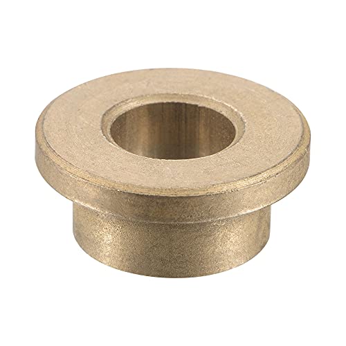 uxcell Flange Sleeve Bearings 10mm Bore 16mm OD 10mm Length 22mm Flange Dia 3mm Flange Thickness Sintered Bronze Self-Lubricating Bushing 4pcs