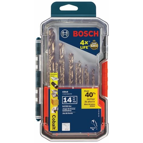 Bosch CO14 14 pc. Cobalt Metal Drill Bit Set - size: Assorted