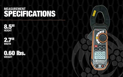 Southwire Clamp Meter - True RMS Accuracy for Precise AC/DC Measurement - Built-In Voltage Tester - Third-Hand Probe Holder - CAT III 600V Safety Rated