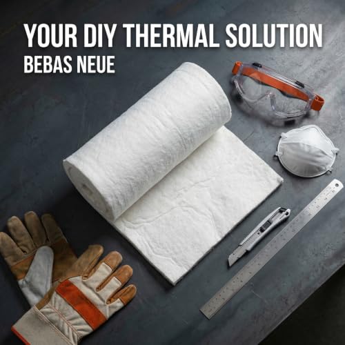 Ceramic Fiber Insulation Blanket 65"x24"x1.18", 2700°F Fireproof - color: 65'' x24'' x1.18'' /1 Piece