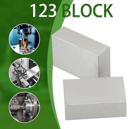 marddpair 1" x 2" x 3" Parallel Metal Block No Holes, Hardened Steel Plain