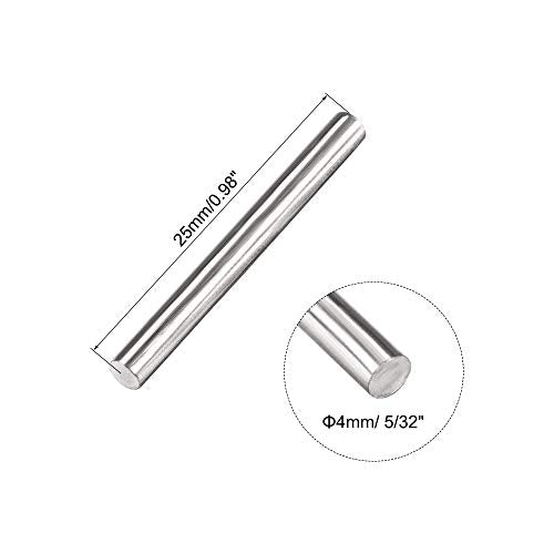 uxcell 4mm x 25mm 304 Stainless Steel Solid Round Rod for Drift Punches DIY Craft Model Plane Model Ship Model Cars - 20pcs - size: 4mm x 25mm